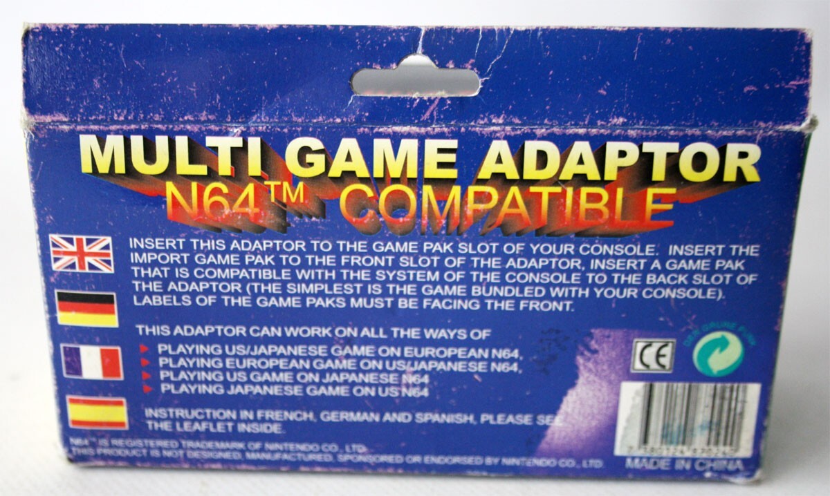 RARE VINTAGE 90'S NINTENDO 64 MULTI GAME ADAPTOR STARFOX N64