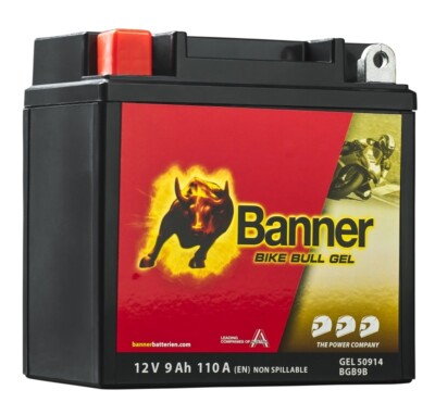 Banner Bike Bull GEL Motorradbatterie 50914 9AH 12V BGB9B YB9-B CB9-B EB9-B