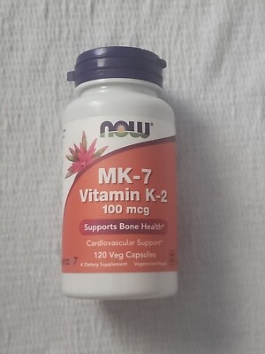 Now Foods, MK-7 Vitamin K-2 , 100 mcg, 120 Veg Capsules