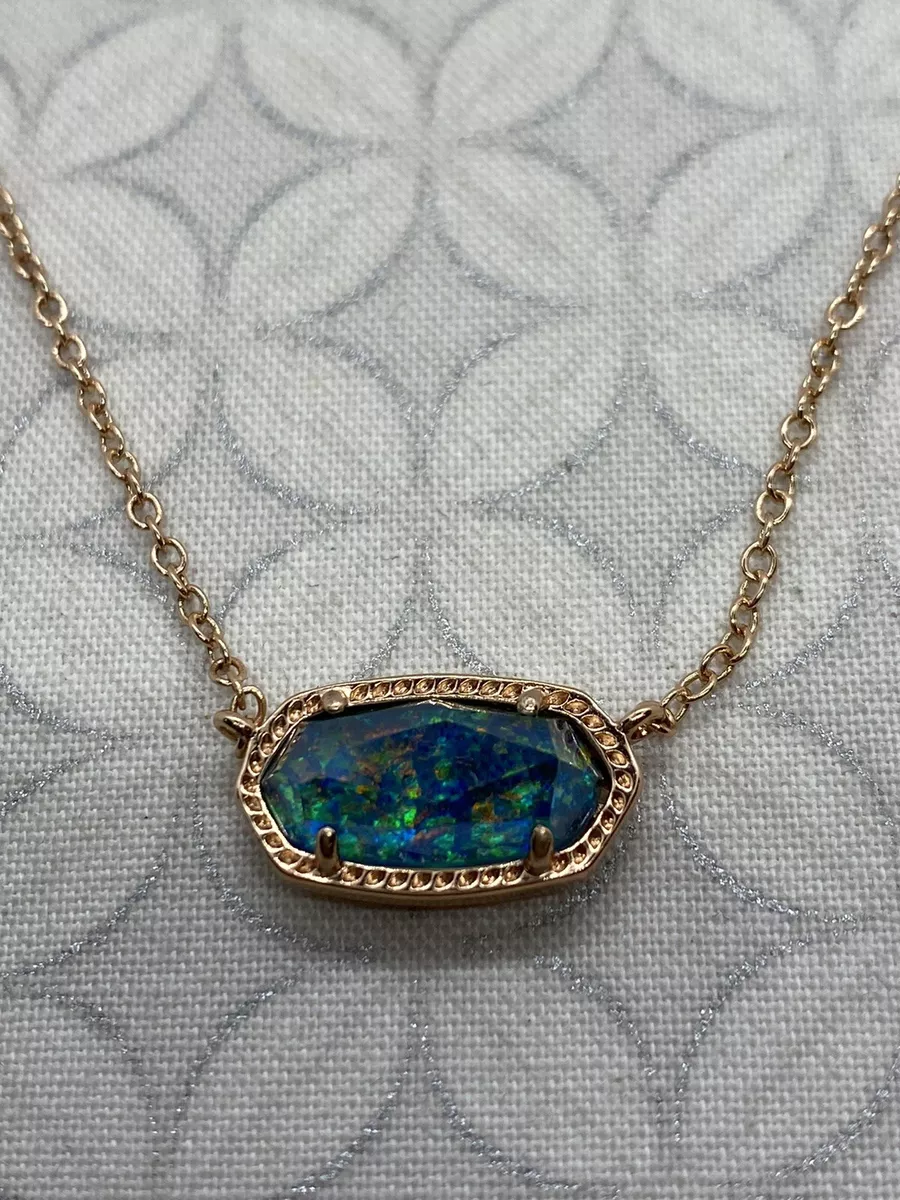 Kendra Scott Elisa Pendant Necklace in White Kyocera Opal and Gold -  Walmart.com