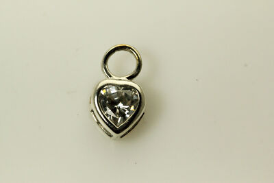 Nice 925 Sterling Silver Cubic Zirconia Heart Pendant 1.7 Grams (PEN7392)
