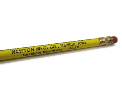 Newton Manufacturing Co. Newton Iowa Advertising Pencil Vintage