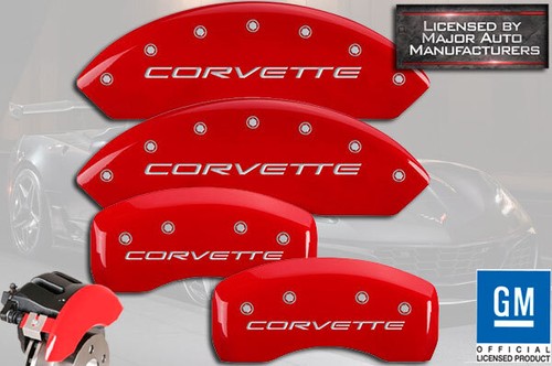 2001-2004 Chevy "Corvette" Z06 C5 Front Rear Red MGP Brake Disc Caliper Cover - 第 1/10 張圖片