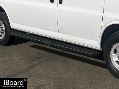 APS Premium 6'' Black Side Steps Fit 03-26 Chevy Express GMC Savana