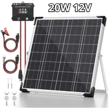 Mantenedor del cargador de bateria solar 20 W Y 12 V Impermeable Para Coche