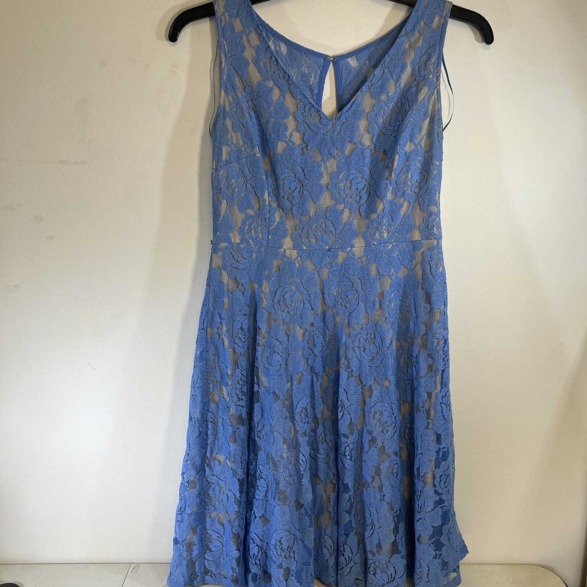 strapless blue lace dress Light Blue Strapless High Low Prom Dress, Blue Lace Layered Formal Eve main image 1