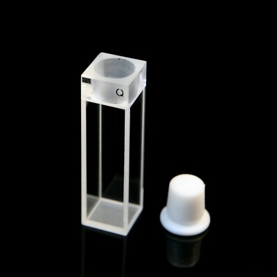 Fluorescence Quartz Cuvette, 10mm Stopper cuvettes cell spectrometer,3.5ml,Cells