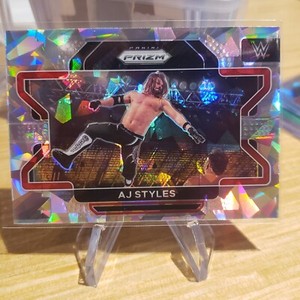 2022 Panini Prizm WWE AJ STYLES Silver Cracked Ice Prizm WWE SP