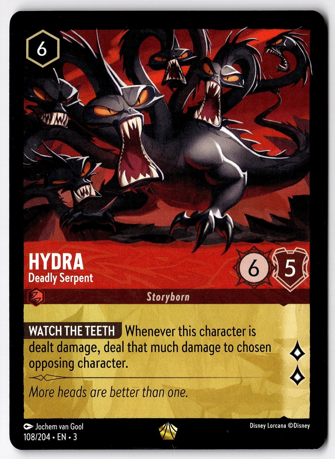Hydra Deadly Serpent 108/204 Legendary Into the Inklands Lorcana Mint NM