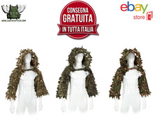 INVADER GEAR MIMETICA CECCHINO FOGLIE 3D VIPER HOOD SNIPE GHILLIE SUIT LEAF SHOR