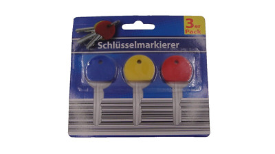 Schlüsselmarkierer  3er Pack Schlüssel Keyring Markierer  Kennringe Farbe Zufall