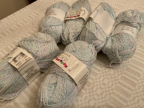 6 Knäuel Sirdar Snuggly CHATTERBOX DK Garn babyblau/weiß/rosa - Bild 6 von 6
