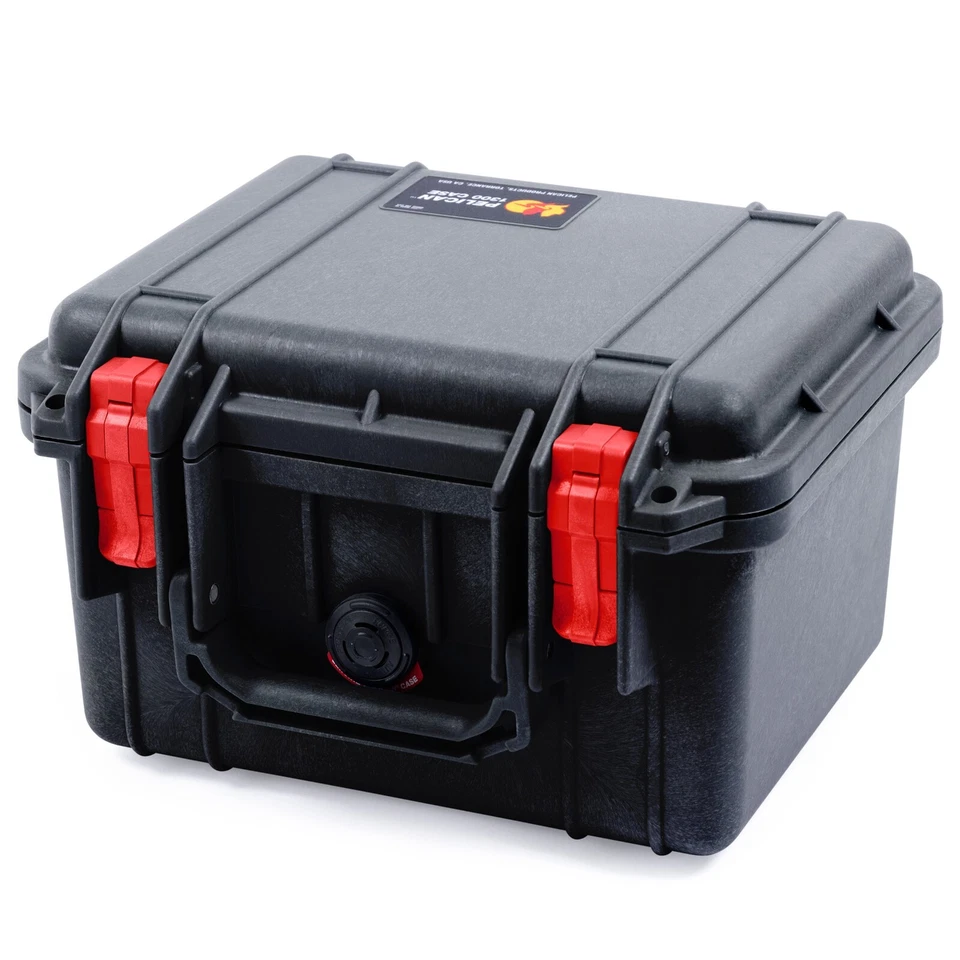 Black & Red Pelican 1300 case with foam. - Image 2 of 4