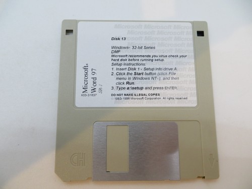 3.5" Floppy Disks MICROSOFT WORD 97 - SR-1 1996 18 Discs - - Picture 14 of 19