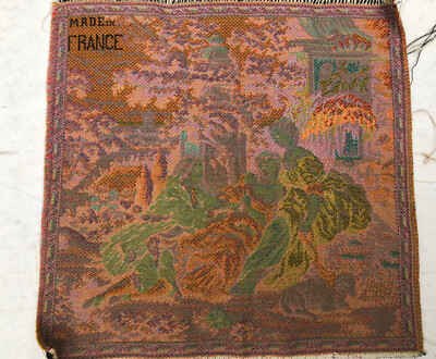 Antique France Gobelin Tapestry Versailles Victorian Garden Scene