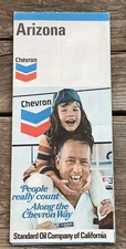 1973 Chevron Standard Oil Arizona Fold Up Car Map