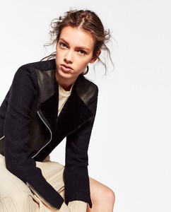 contrasting biker jacket zara