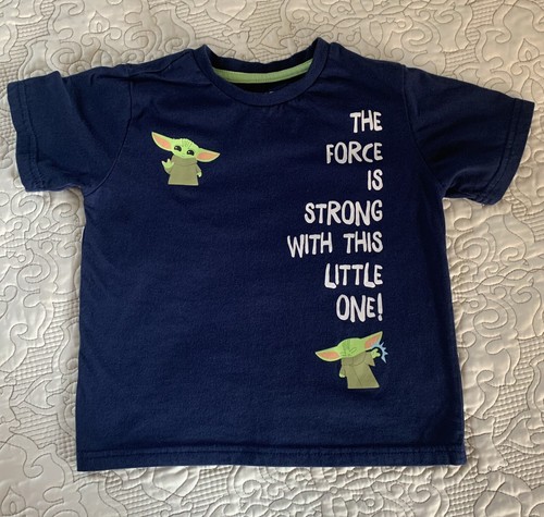 Star Wars Blue Mandalorian The Child/Grogu Tee Shirt Boys Size 5