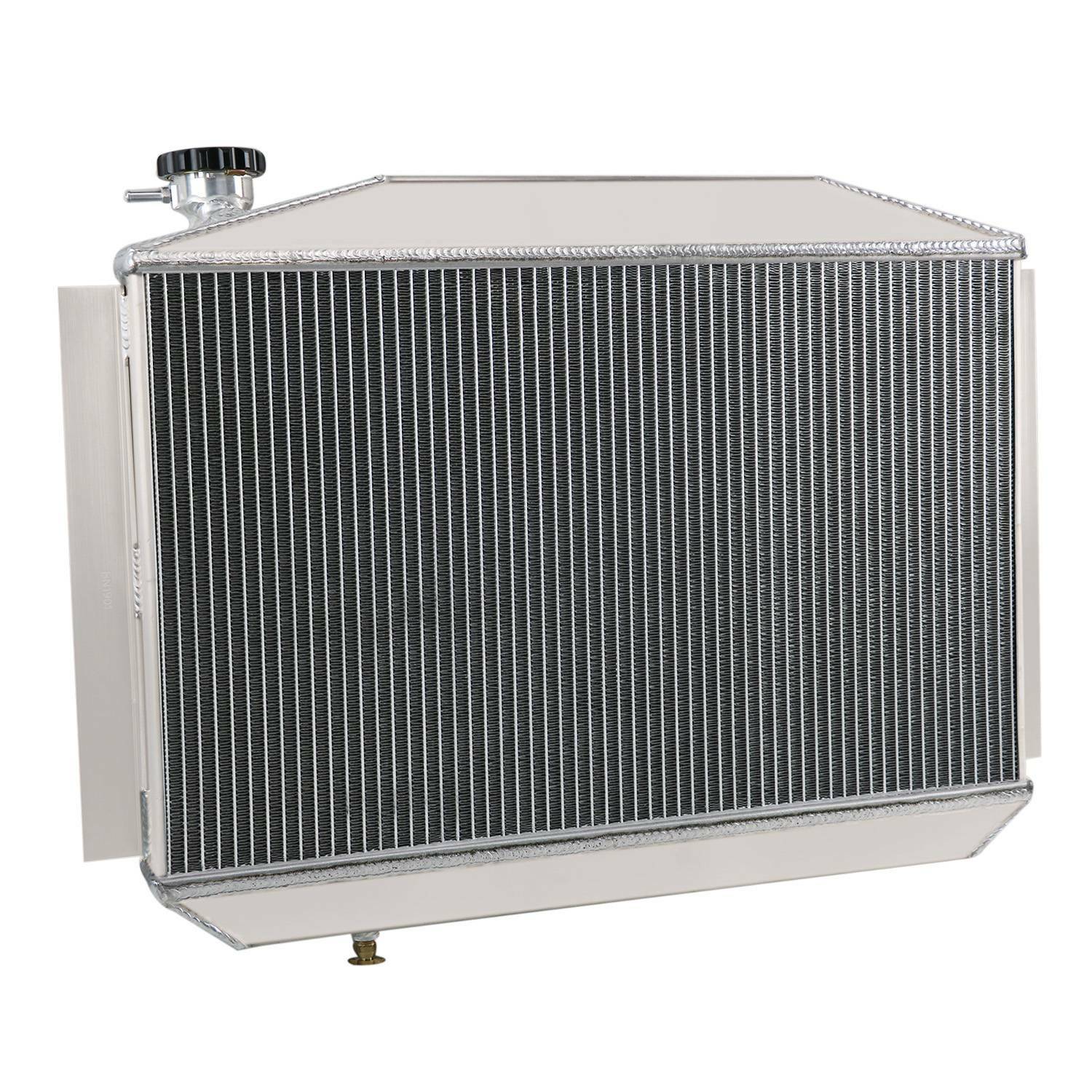 4 Row Radiator+Shroud Fan+Relay For 19551960 1958 Chevy Corvette 350