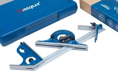 COMBINATION SQUARE SET PROTRACTOR 180 DEGREES PRECISION MADE BY DASQUA 1012-2010