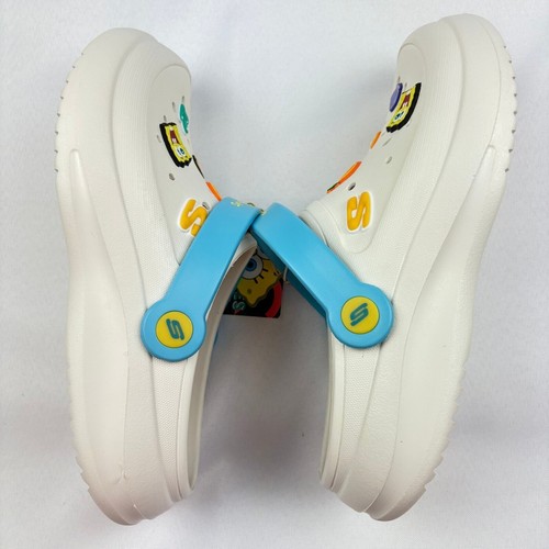 Skechers /Spongebob Colab - Women's 7 White Slip-on Foamies - Picture 9 of 12