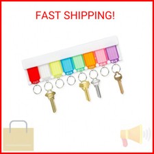 Uniclife Key Tag Rack Slot Style Plastic Wall Mounted Key Holder Organizer with