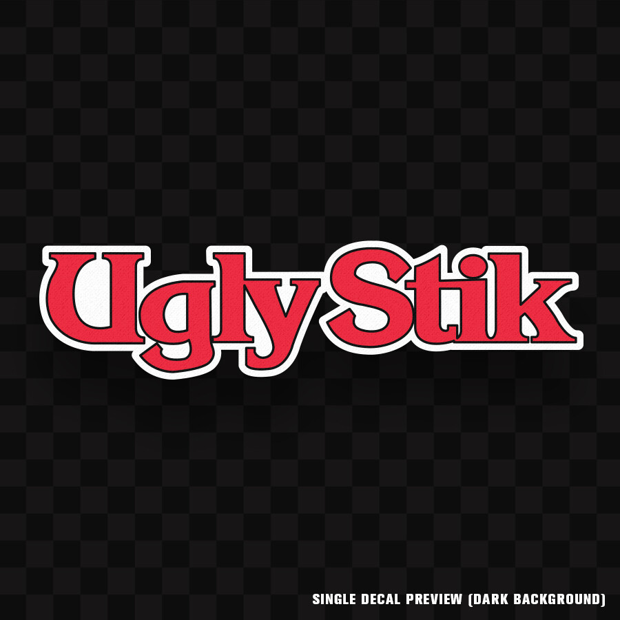 (2) Ugly Stick vinyl sticker decal boat sponsor truck fishing rods