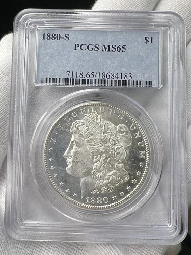 1880-S $1 Morgan Dollar 90% Silver PCGS MS65 Early US Coin