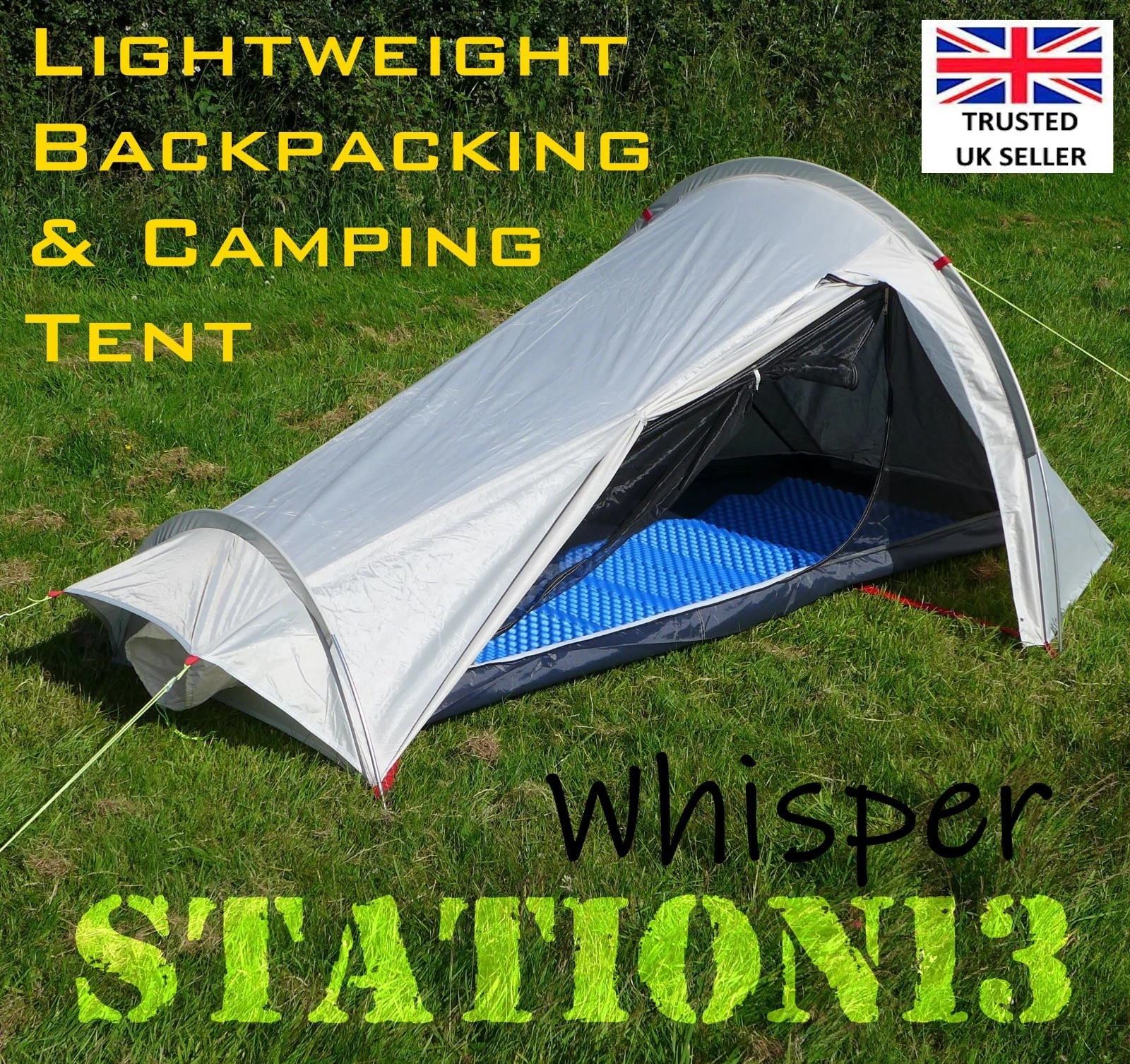1 Person Tent - Backpacking Tent - Camping Tent - Just 1.3kg - STATION13 Whisper