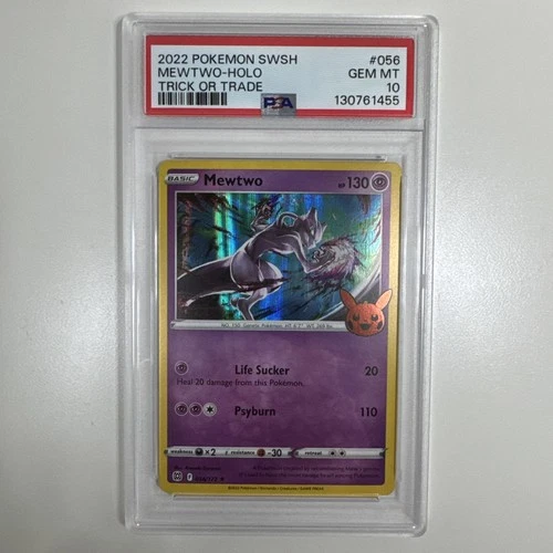 MEWTWO 056 Holo 2022 Pokemon Trick Or Trade Sword & Shield PSA 10 Gem Mint