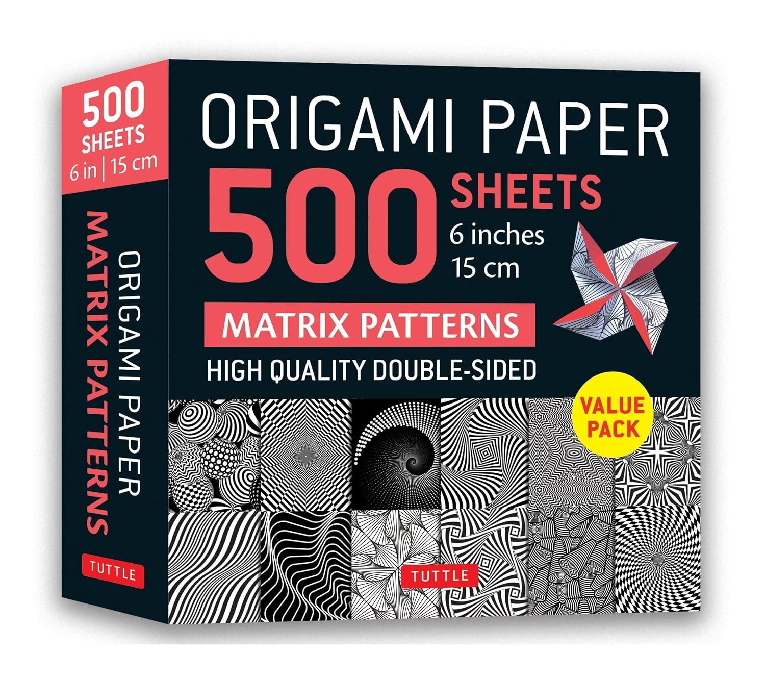 Origami Paper 500 sheets Matrix Patterns 6"" (15 cm) by . Tutt... - - Image 5