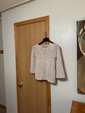 Loft XS Multi-Color 3/4 Sleeve Pullover Boatneck Sweater - EUC