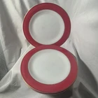 3 Vintage Pyrex Pink Flamingo Coral 10" Dinner Plates milk  glass