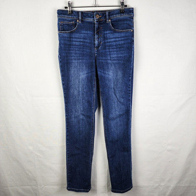 J Jill Denim High Rise Straight Leg Blue Size 4 Normcore Basic Minimalist