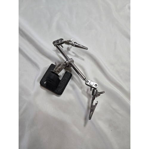 Helping Hands Soldering Station Tool with Dual Alligator Clips Cast Iron Base