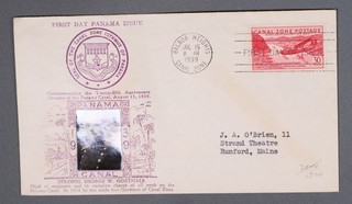 MayfairStamps US FDC 1939 Canal Zone Panama Canal Opening Anniversary 30c Crosby