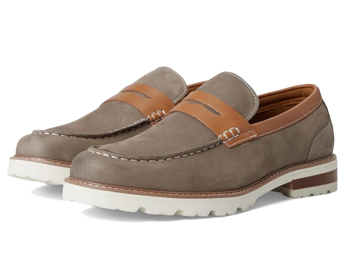 Florsheim Mens Grey Suede Leather Penny Loafers Shoes 10 D Charcoal gray preppy Grey Florsheim Mens Modena Moc Penny Loafer | Rack Room Shoes main image 2