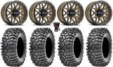 Raceline Krank 15 Wheels Bronze 35 Roxxzilla Tires Polaris Rzr Turbo S Rs1