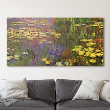Water Lilies by Claude Monet Garden Floral Impressionist Canvas Wall Art Print
