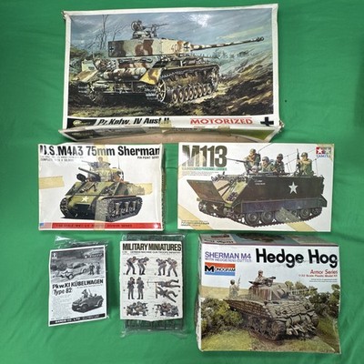 Nichimo Panzerkampfwagen IV Ausf H Motorized Vintage Model kit 1/30 W/LOT