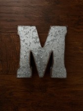 Hobby Lobby Galvanized Metal Letter M or W Rustic Industrial Farmhouse Decor