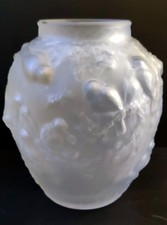 VASE VERRE DEPOLI DECOR OISEAUX SIGNE MULLER LUNEVILLE EPOQUE ART DECO