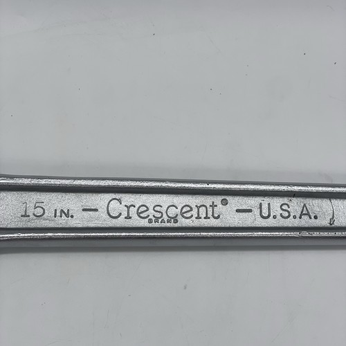 Vintage Crescent 15" Crestoloy Adjustable Wrench 1-11/15mm - 43mm Made in USA - Picture 4 of 10