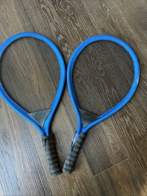 2 Tennisschläger Spalding Vintage Freizeit Strandball Strandspiel Outdoor Set