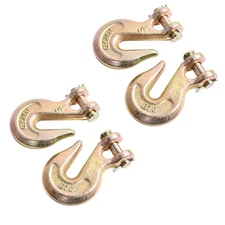 4PCS 1/2" G70 Clevis Grab Hooks Chain Hook Tie Down Towing Flatbed Truck Trailer