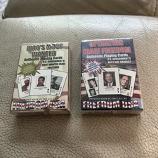 2 Deck Lot Iraqi Freedom & Iraq’s Most Wanted Playing Cards Made in USA NOS