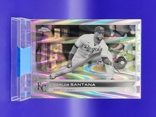 Carlos Santana 2022 Topps Chrome Black & White RayWave Refractor SP 🔥 Royals
