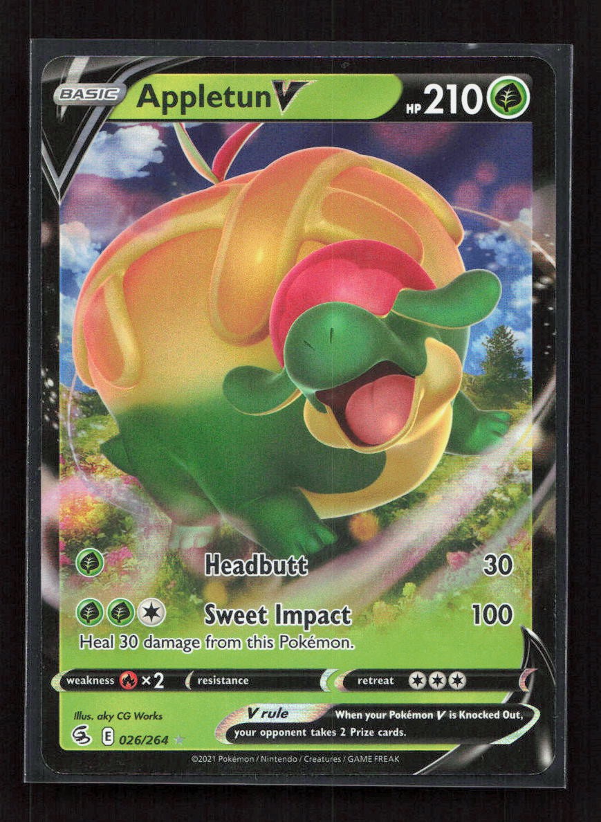 Appletun V Holo 026/264 SWSH08: Fusion Strike Ultra Rare NM