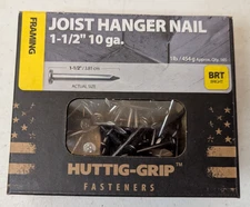 Huttig Grip 10 gauge Joist Hanger Nail 1-1/2" HGN11210JH1 Bright 1 lb ~165 Nails