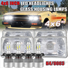 For Nissan 720 Pickup 200sx Coupe 1983-1986 4pcs 4x6 Leds Headlights Hi-lo Beam